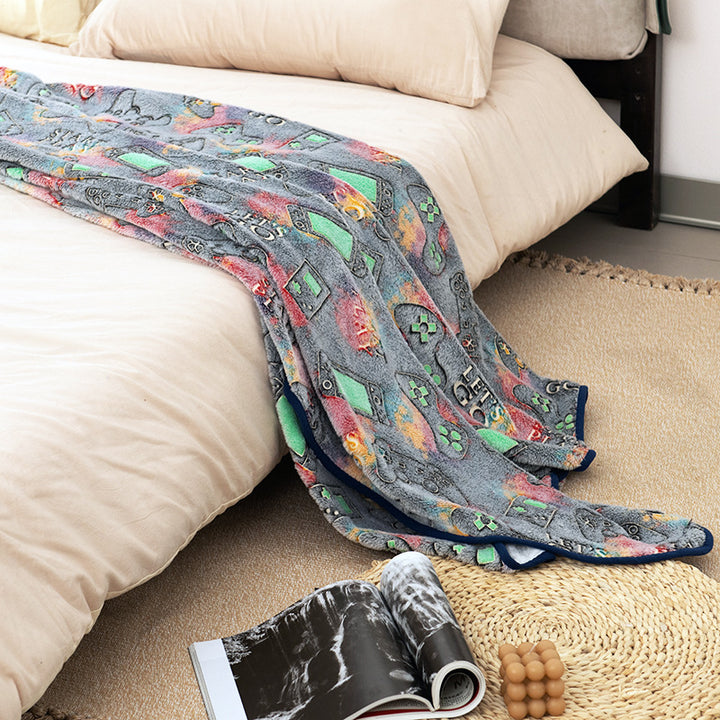 Dame kosesl blanket med gaming-motiv Luvikno