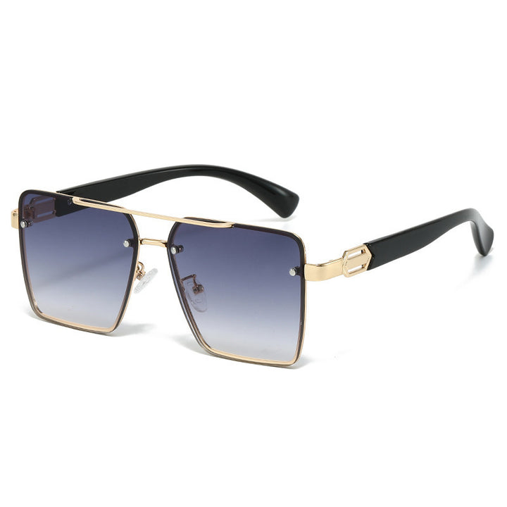 Dame firkantet solbrille med elegant metallramme Luvikno