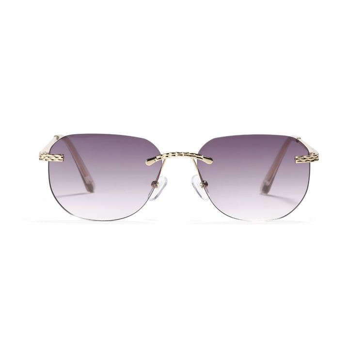 Damer casual oversized solbriller med elegant metallramme Luvikno