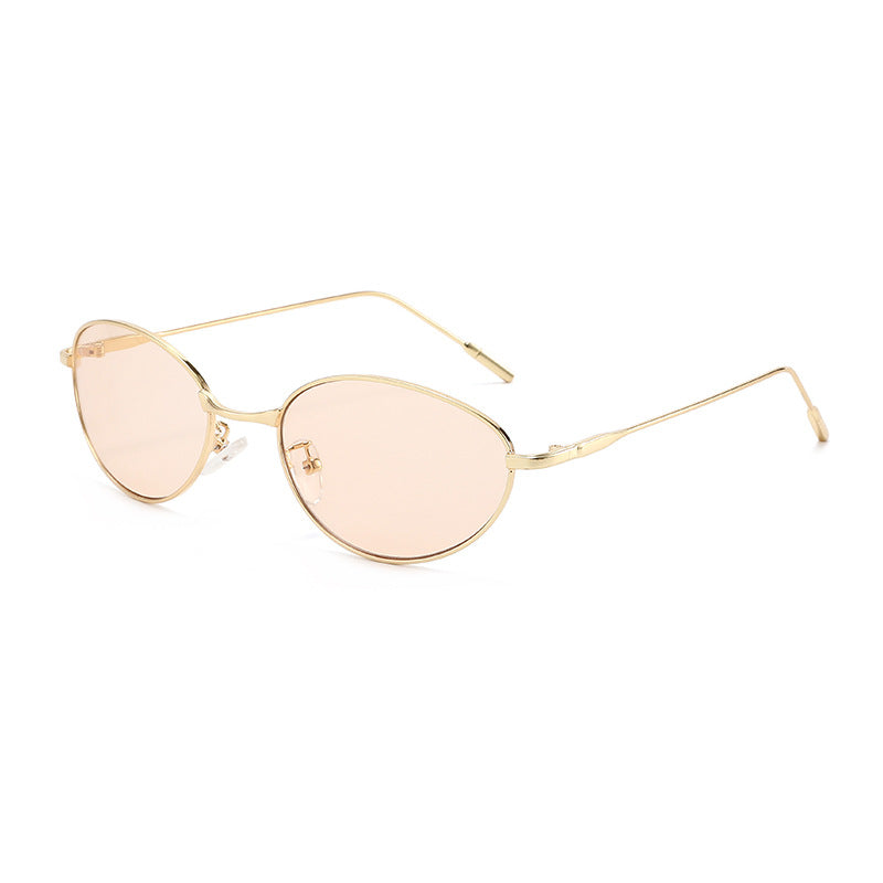 Dame fashionable solbriller i elegant oval design Luvikno