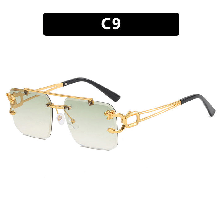 Dame kvadratisk solbrille med elegante dekorative detaljer Luvikno