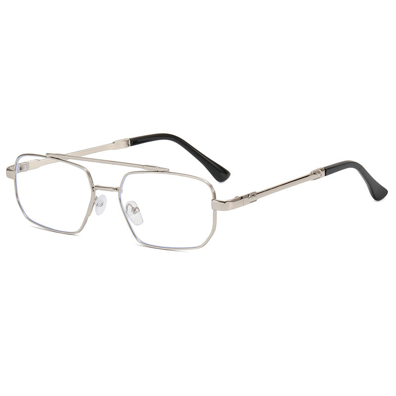 Dame moteriktig geometrisk brille med lett metallramme Luvikno
