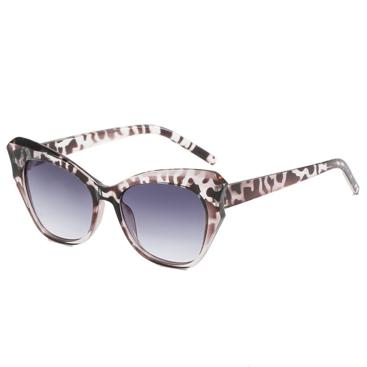 Damen Cat-Eye solbriller med ekstravagant speilingsdesign Luvikno