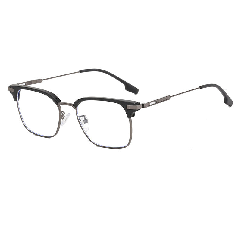 Dame kvadratisk solbrille med lett metallramme og brede stenger Luvikno