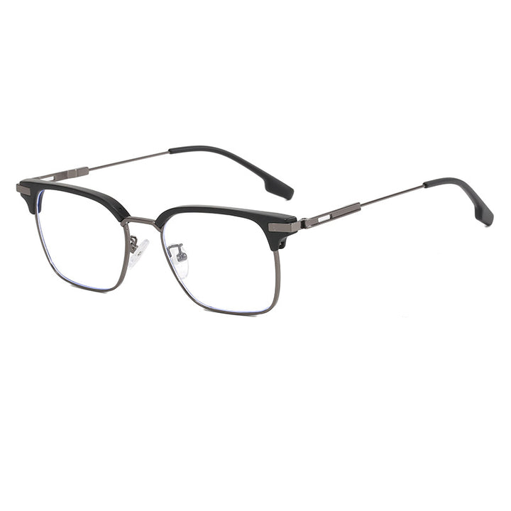 Dame kvadratisk solbrille med lett metallramme og brede stenger Luvikno