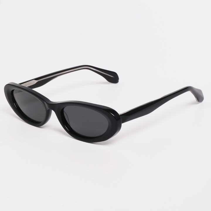 Dame designer solbriller i moderne oval design Luvikno