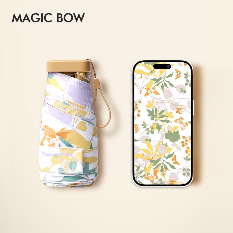 Dame floral sammenleggbare paraply Luvikno