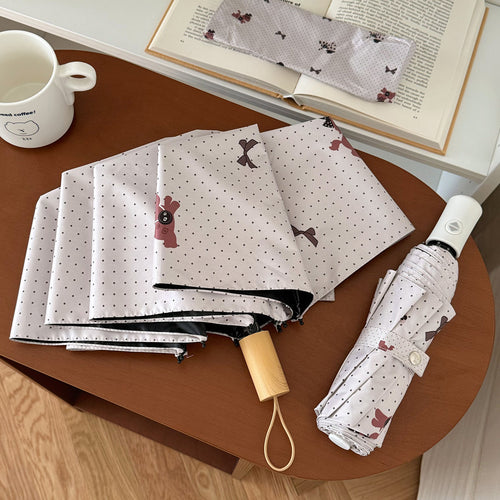 Damer Sammenleggbart paraply med leken design Luvikno