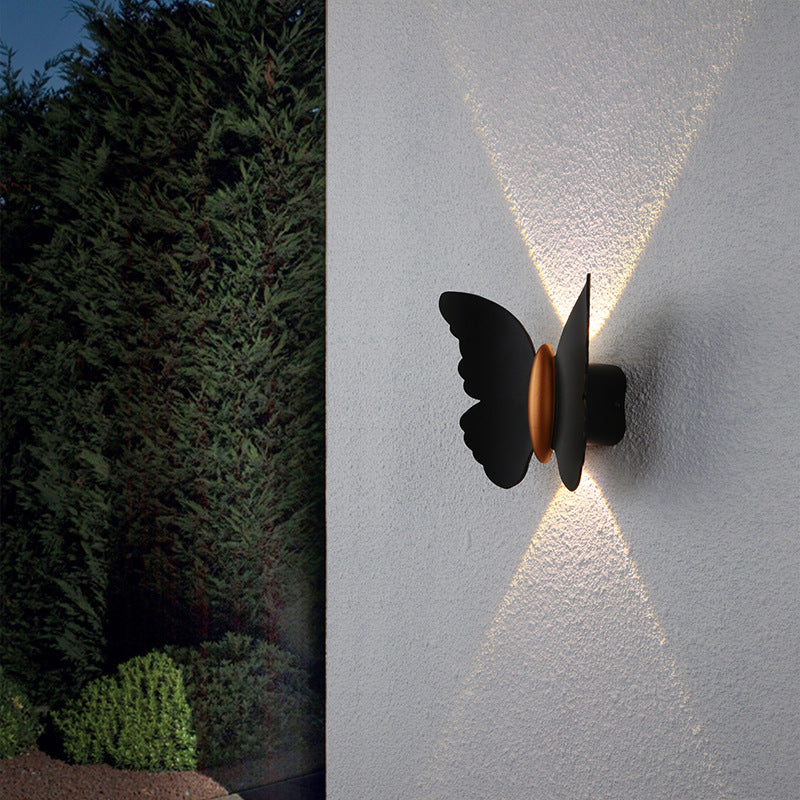 Kreativ sommerfuglformet utendørs terrasse LED vegglampe | Luvikno