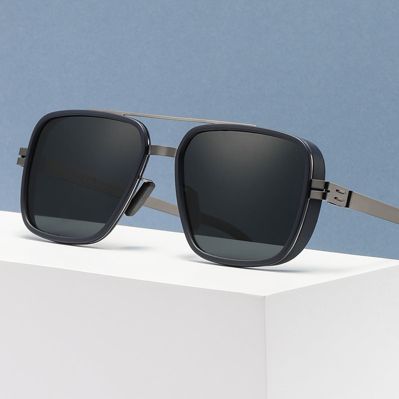 Herre premium solbrille i moderne kvadratisk design Luvikno