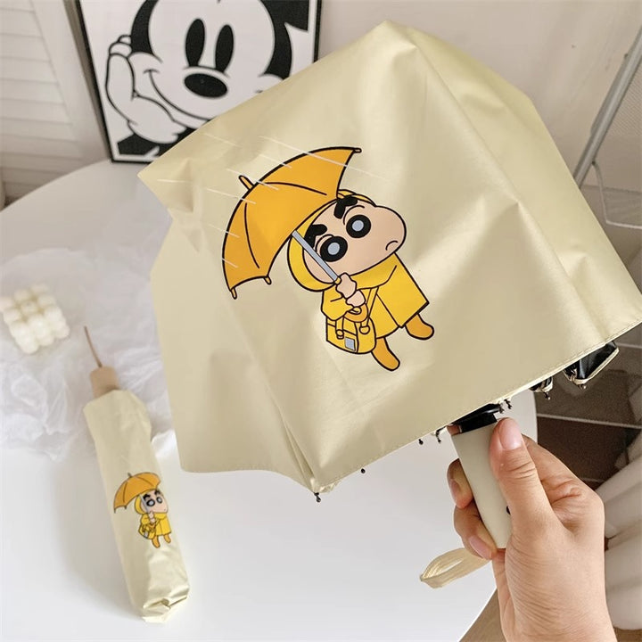Damer foldbar paraply med kreativt karakterdesign Luvikno