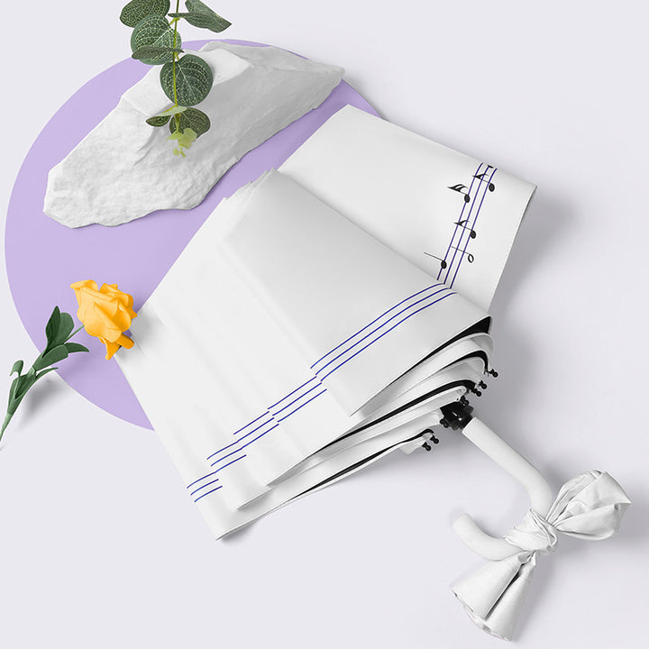 Dame elegant sammenleggbar paraply med hjerteformet design Luvikno