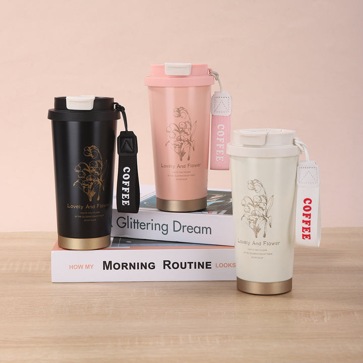 Dame elegant og isolert To-Go drikkekopp Luvikno