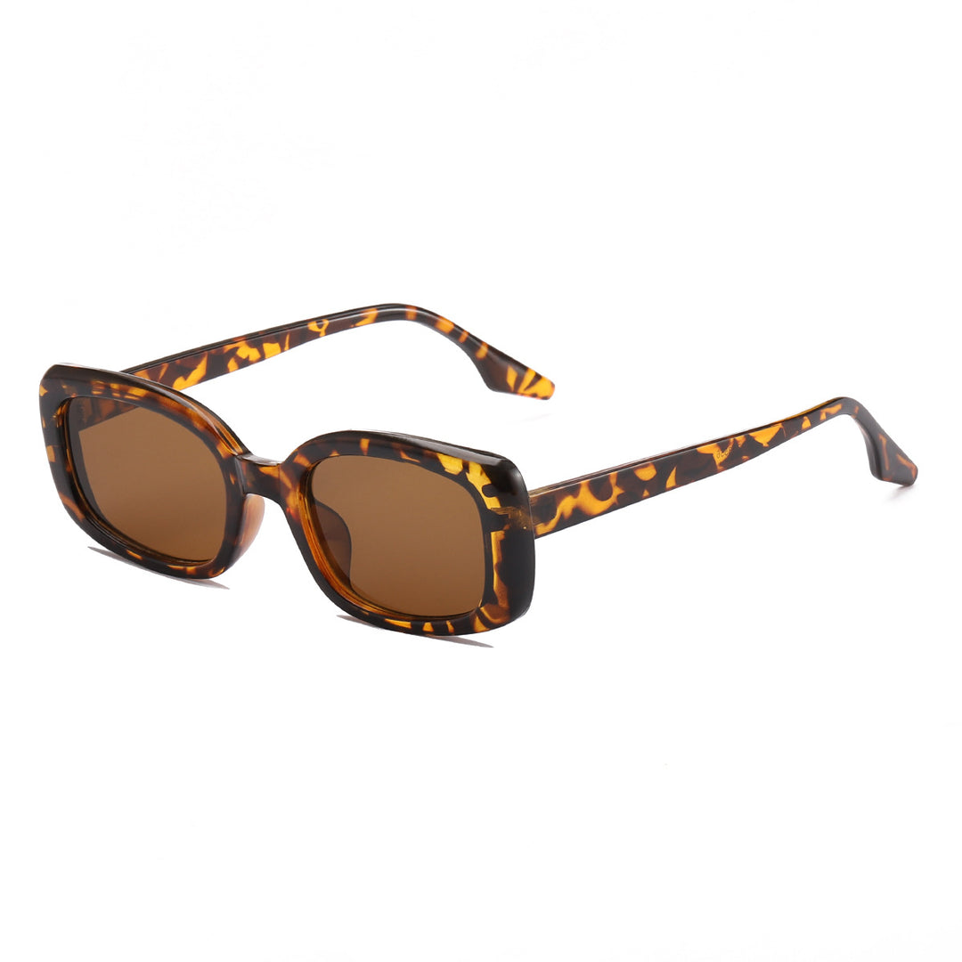 Dame stor kvadratisk solbrille med moderne ramme og UV-beskyttelse Luvikno
