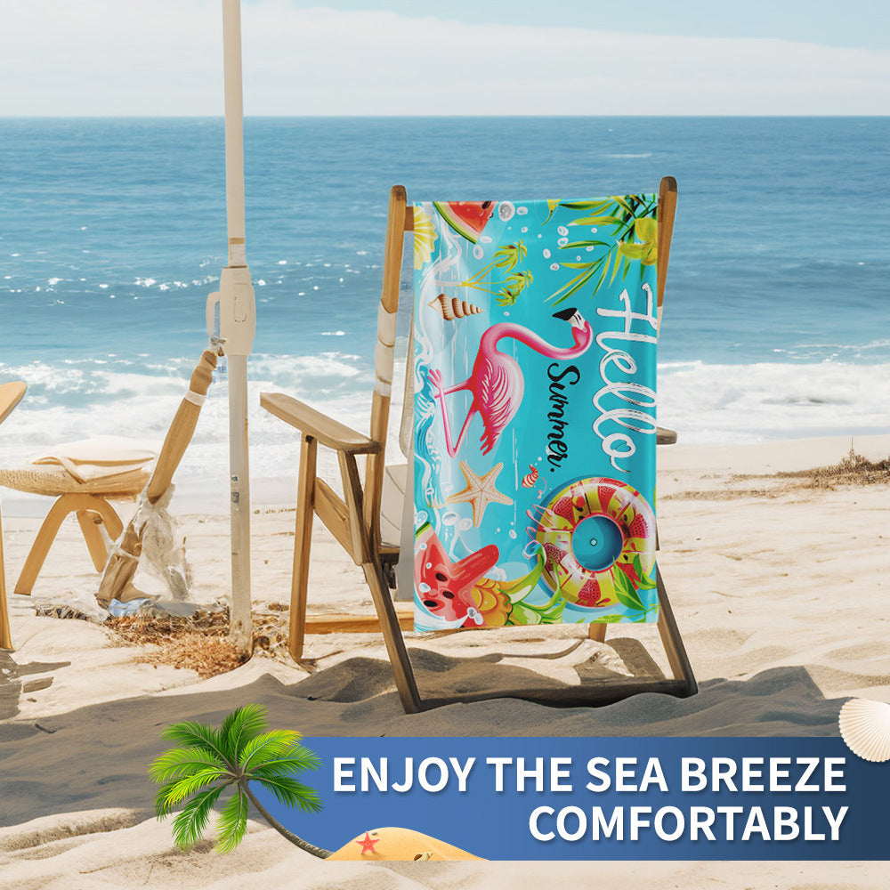 Ladies beach towel with maritime stripe pattern Luvikno