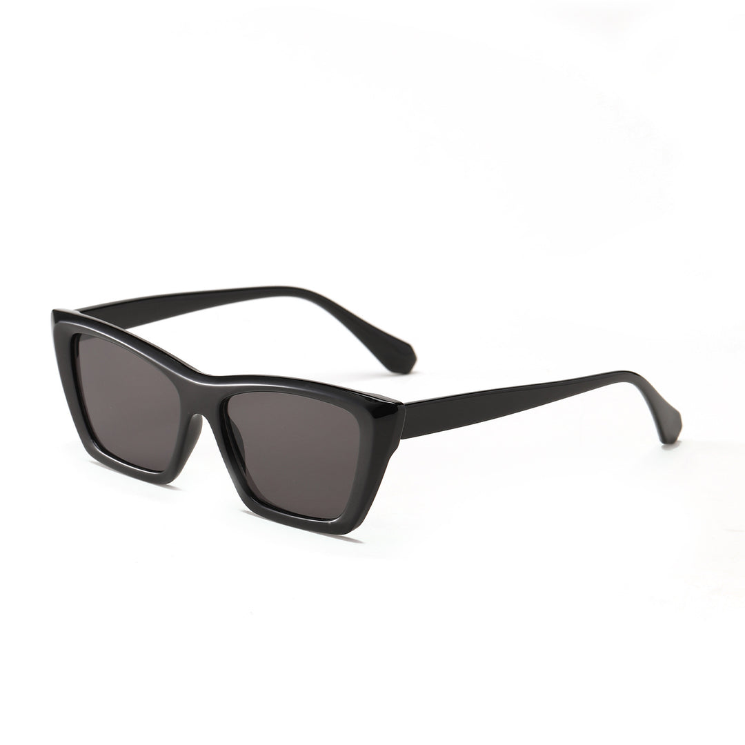Dame geometrisk solbrille med stilfull plastinn ramme Luvikno