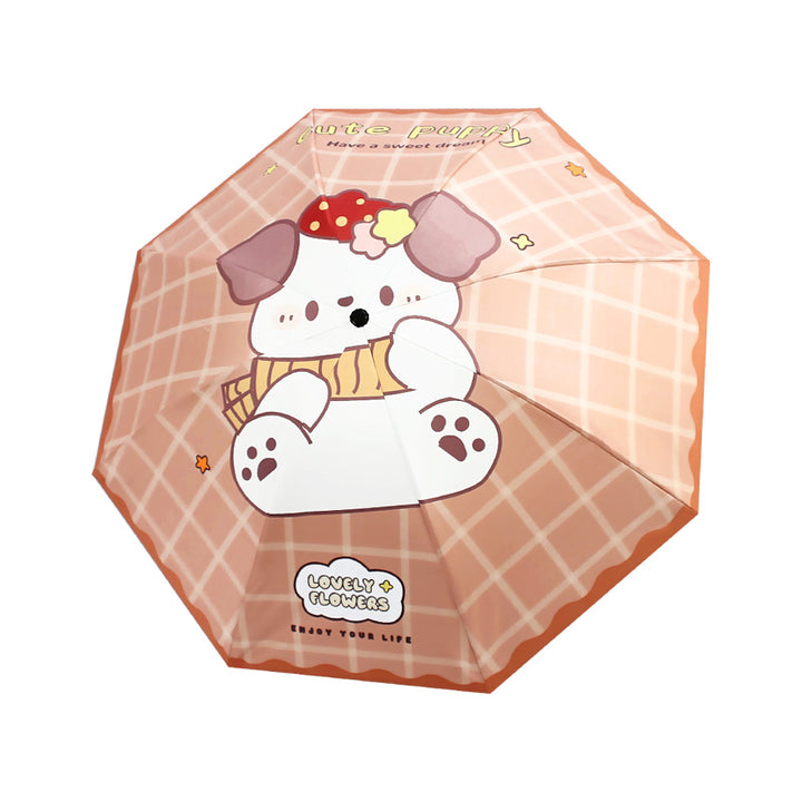 Kvinnes Kawaii Sammenleggbar Paraply Luvikno