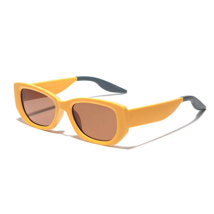 Dame fashionable luksus solbrille med kantet design Luvikno