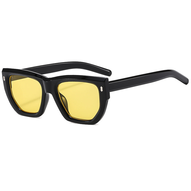Dame Designer-solbrille med moderne geometrisk ramme og UV-beskyttelse Luvikno