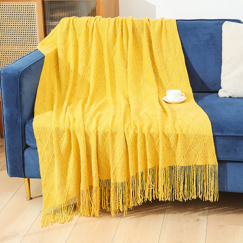 Damer cozy strikket teppe Luvikno