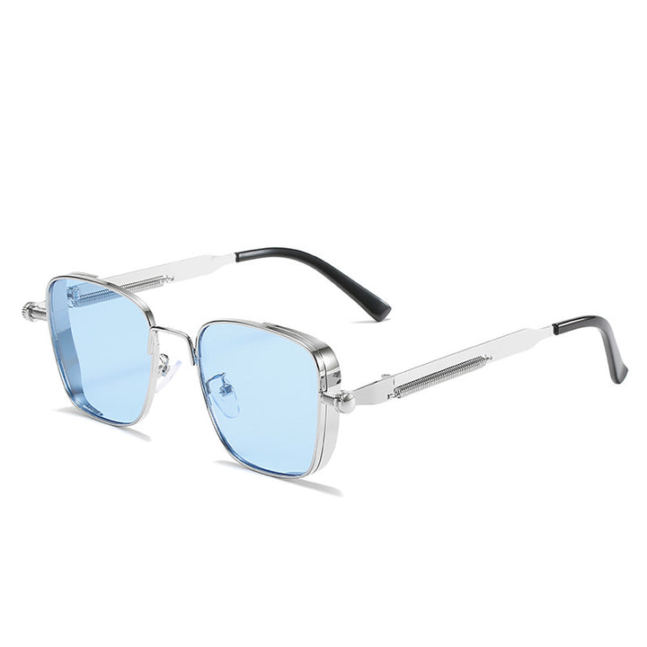 Dame modernistisk solbrille i elegant metallramme Luvikno