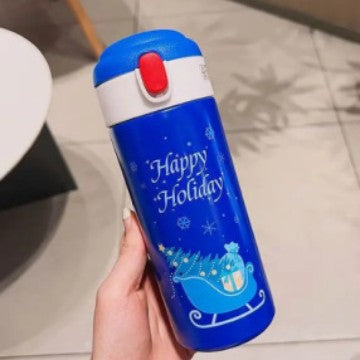 Damen Thermoskanne mit niedlichem Weihnachtsdesign Luvikno
