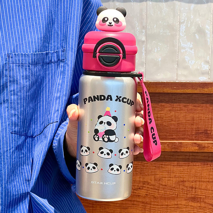 Damen Isoliertrinkflasche mit kreativem Panda-Design Luvikno