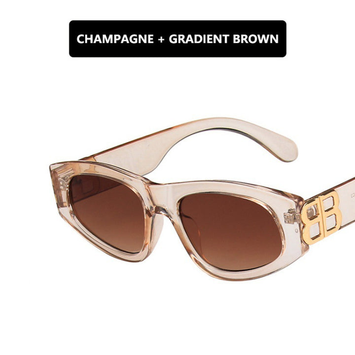 Dame stilige Cat-Eye solbriller med moderne leopardmønster Luvikno