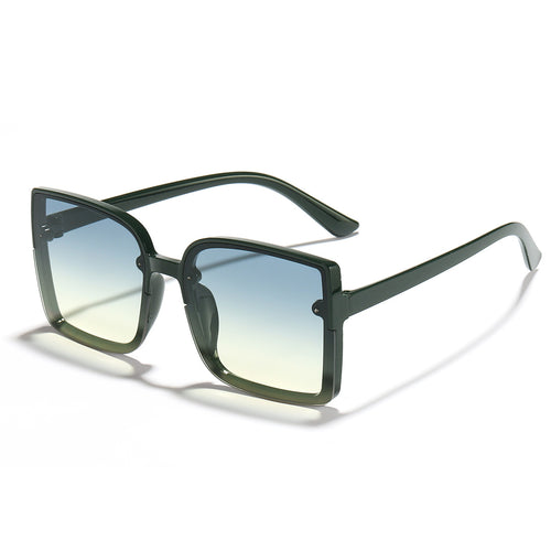 Dame oversized kvadratisk solbrille med moderne gradienteffekt Luvikno