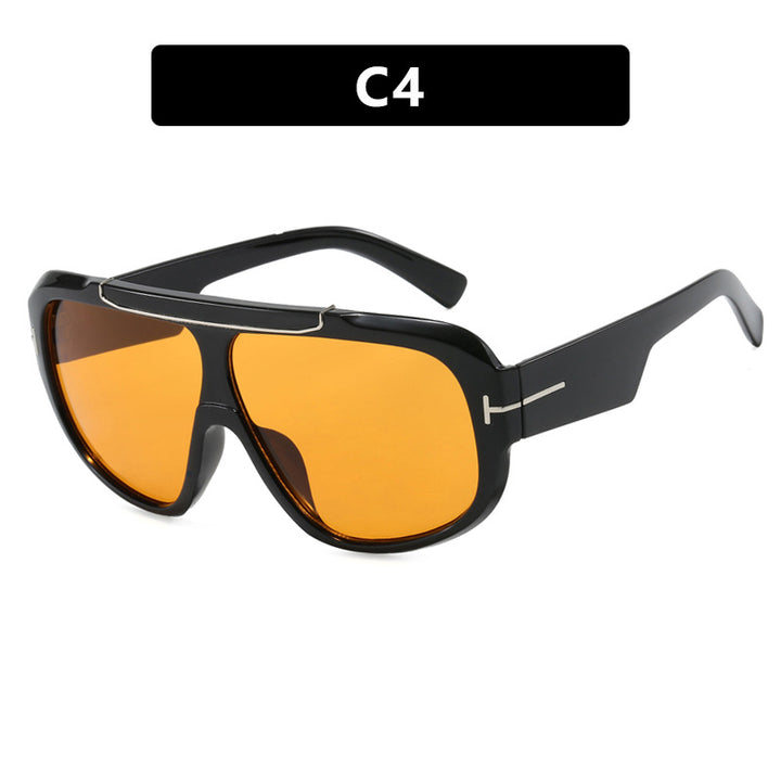 Dame Oversized-solbriller i moderne, transparent design Luvikno