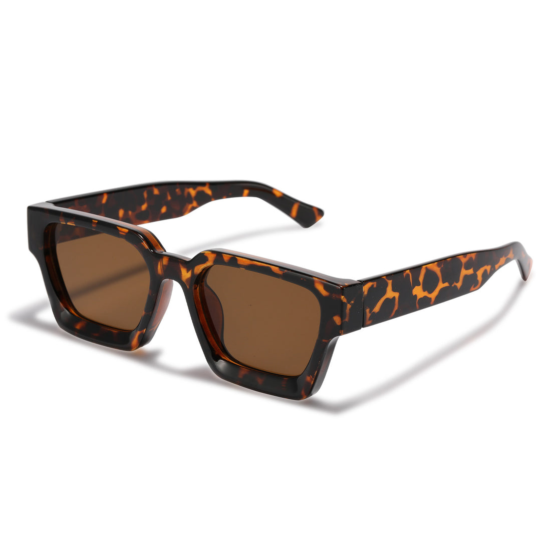 Dame fashion solbrille med klar ramme og gradient linser Luvikno