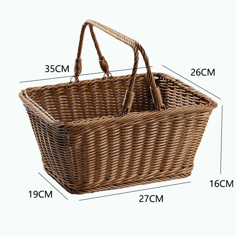 Unisex Håndlaget Kurv med robuste Håndtak Luvikno