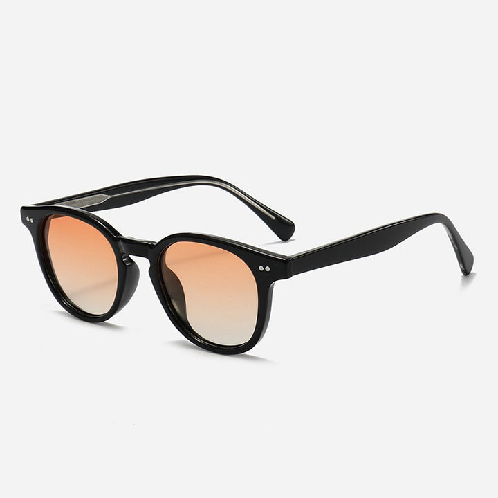 Dame Rund solbrille med stilfullt mønster og UV-beskyttelse Luvikno