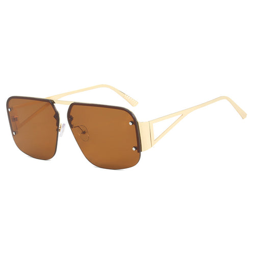Damer optisk brille med elegant, geometrisk design og høykvalitets metallramme Luvikno