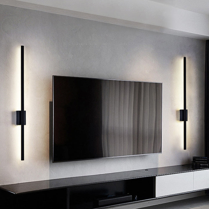 Industriell Minimalistisk Lang LED Jern Vegglamper for Moderne Stueinnredning og Stilfull Belysning Luvikno