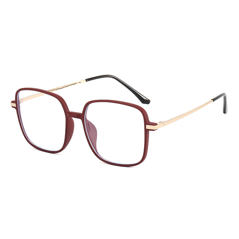 Dame kvadratisk designbrille med filigran metallramme Luvikno