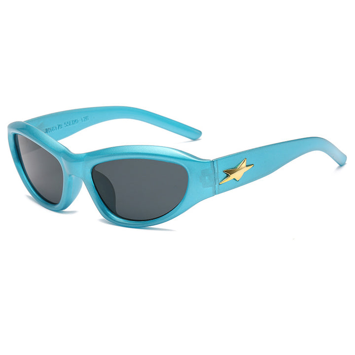Dame moteriktig solbrille med stilig kattøy-design Luvikno