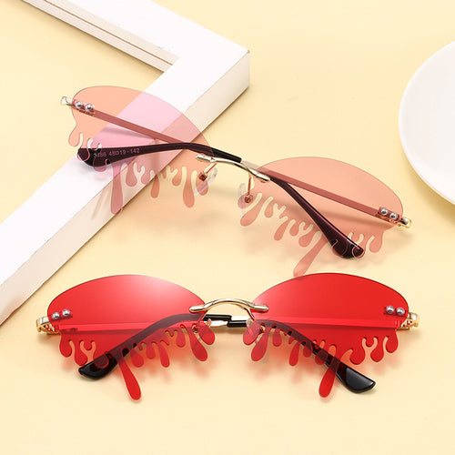 Dame solbrille med kreativ dråpe-design Luvikno