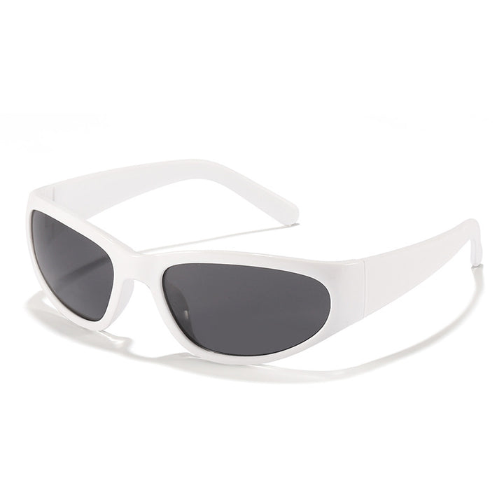 Dame moteriktig solbrille i futuristisk stil Luvikno