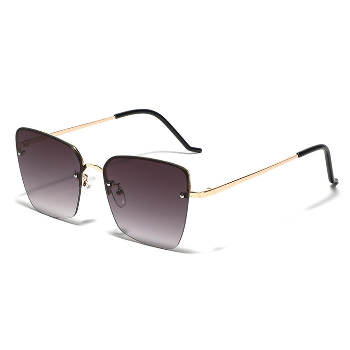 Dame moteriktig kvadratisk solbrille med gradientlinser Luvikno