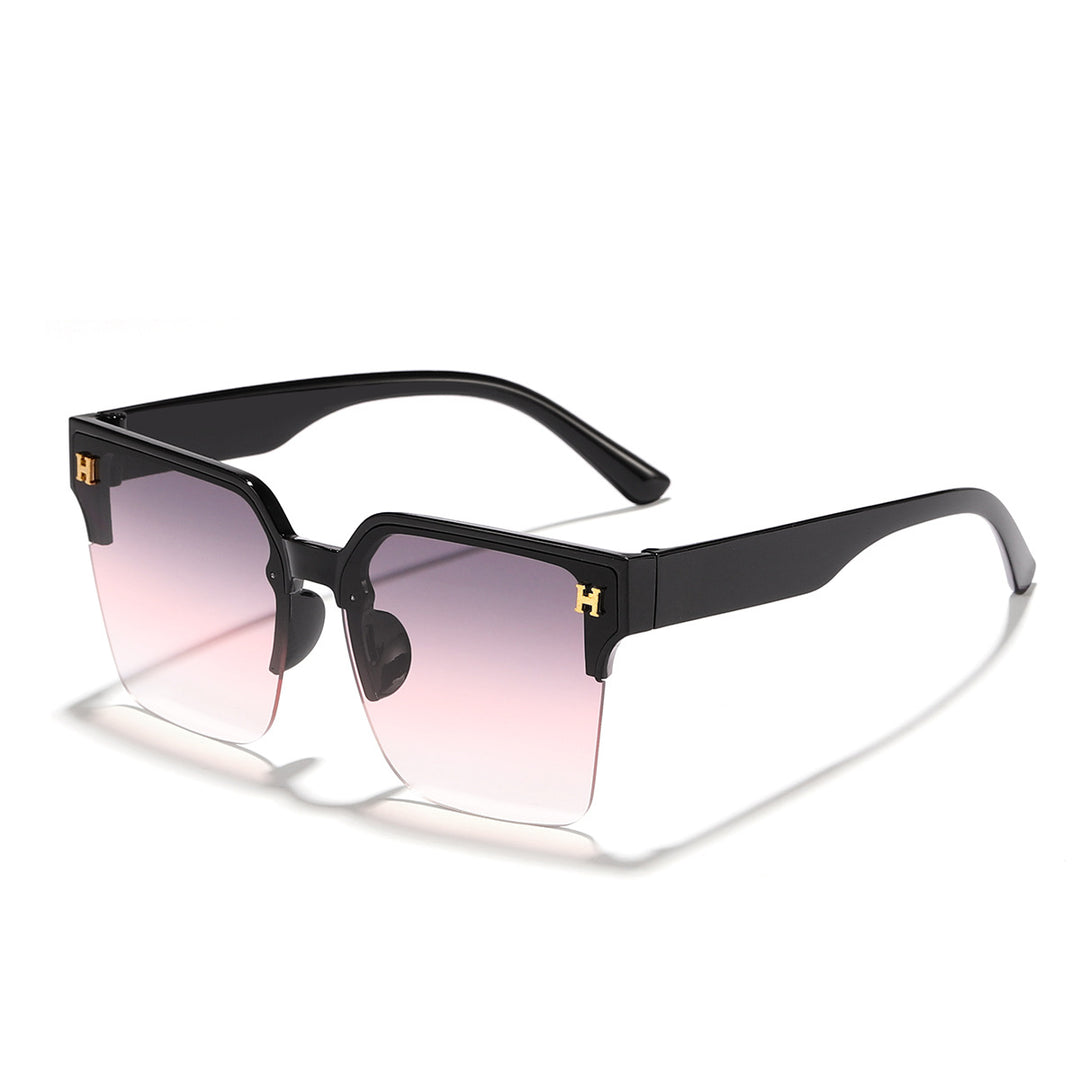 Dame moderne firkantet solbrille med transparent ramme Luvikno
