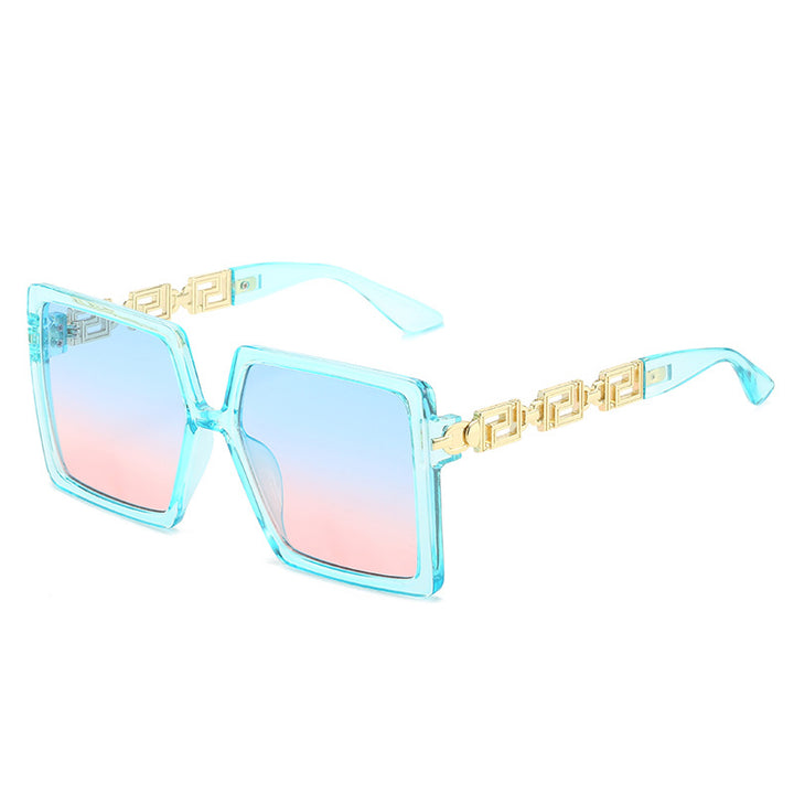 Dame kvadratisk solbrille med luksuriøse detaljer Luvikno