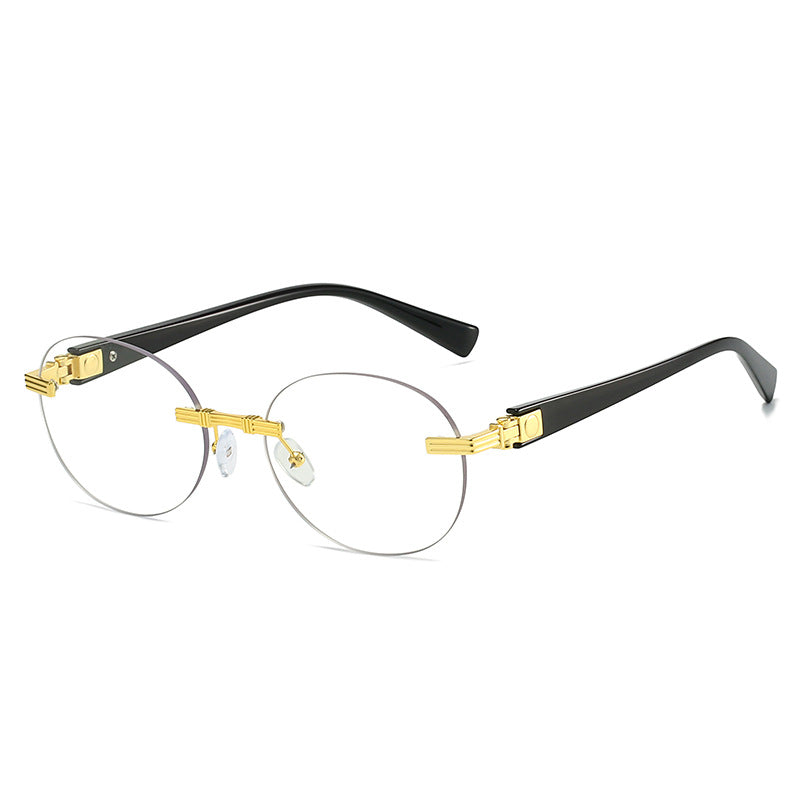 Dame motefull solbrille med gjennomsiktig ramme og fleksibel nesestøtte Luvikno