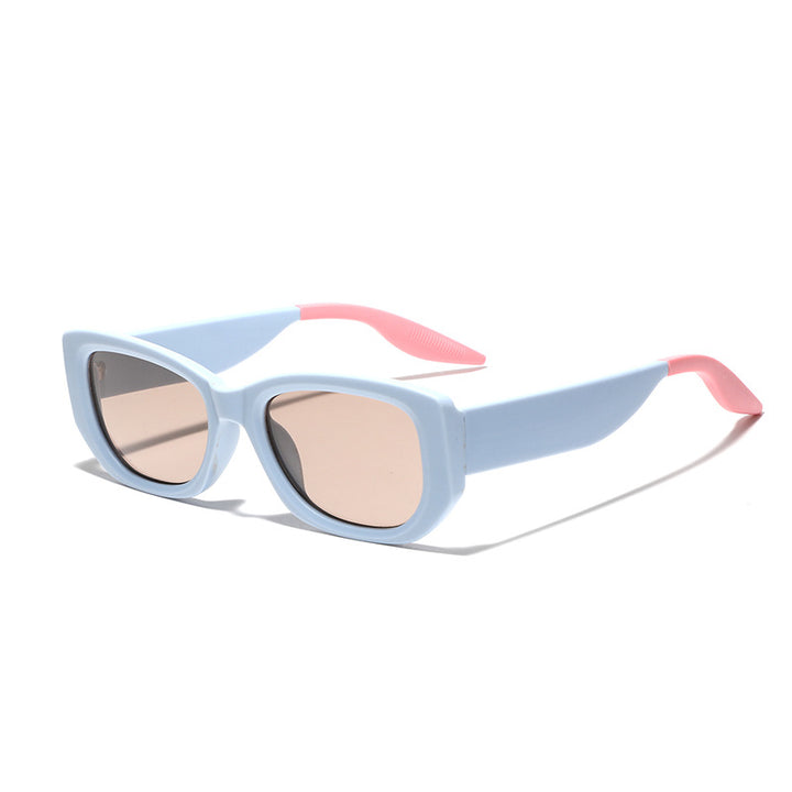 Dame fashionable luksus solbrille med kantet design Luvikno