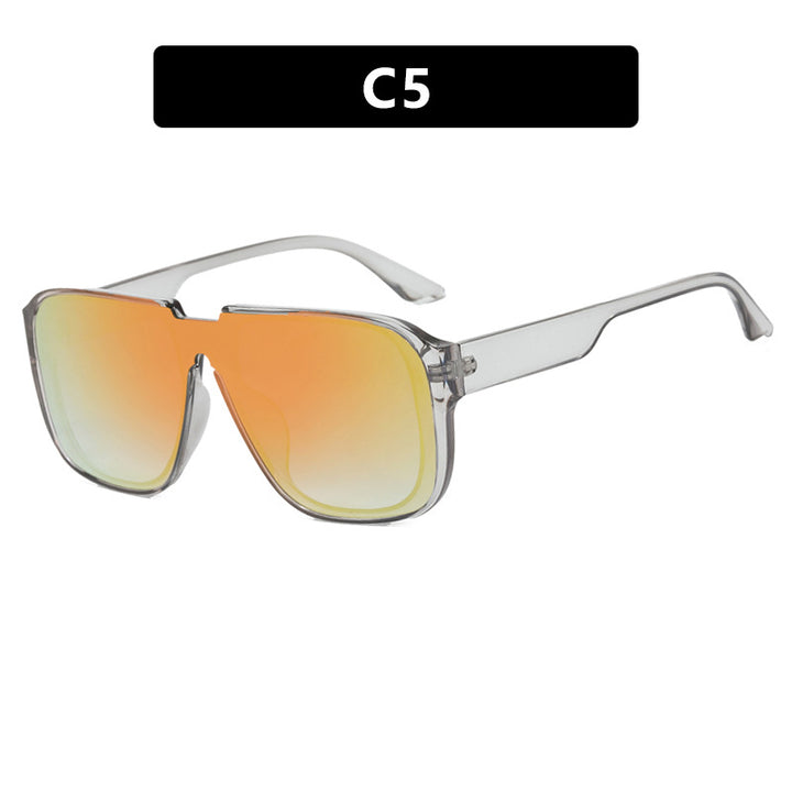 Dame trendy firkantet solbrille med gjennomsiktig, grønn ramme og beskyttende UV-filter Luvikno