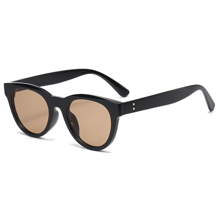 Dame Modiske Oversized-solbriller i en elegant, buet design Luvikno