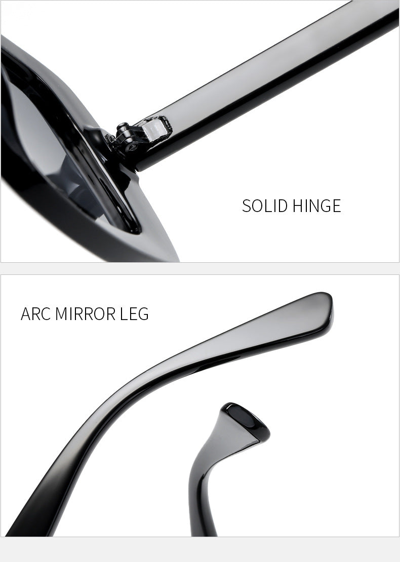 Dame stilige oversized solbriller i futuristisk design Luvikno
