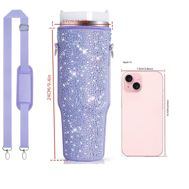 Dame Drikkeflaske Cover med glitrende Rhinestones Luvikno
