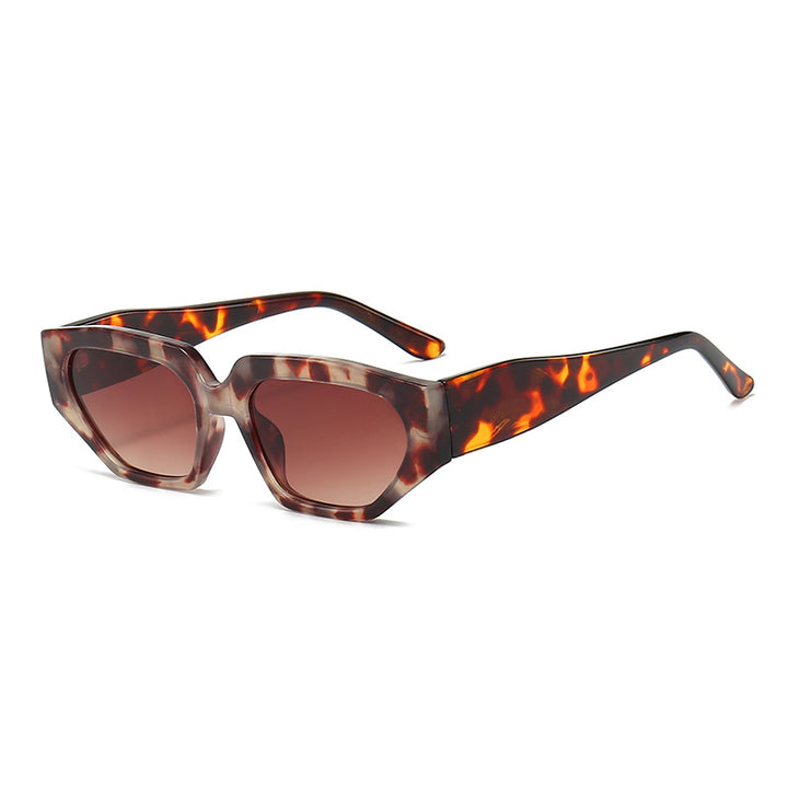Dame Modisk solbrille i innovativ polygonal design Luvikno
