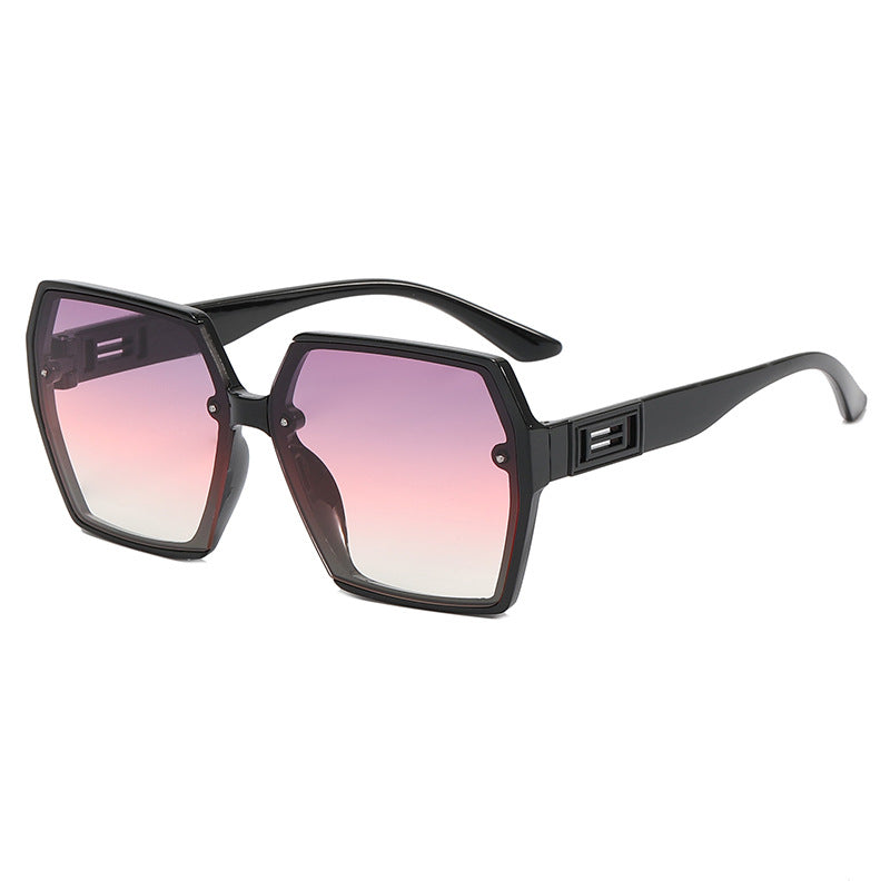 Damer Geometrisk Oversized Solbrille med moderne ramme Luvikno